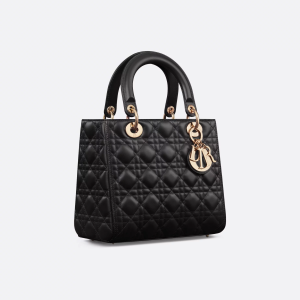 Medium Lady Dior Bag Three quarter closed view