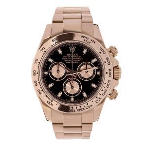 Rolex Daytona Cosmograph Rose Gold_ Black Dial_ 116