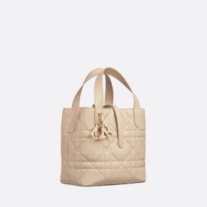 Small Dior Toujours Vertical Tote Bag Powder Beige_