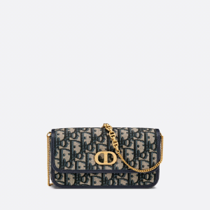 Small Miss Caro Pouch with Chain Blue Dior O